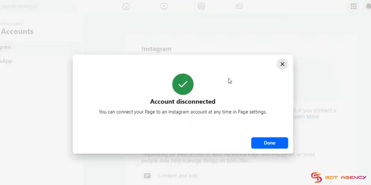 Account disconnected