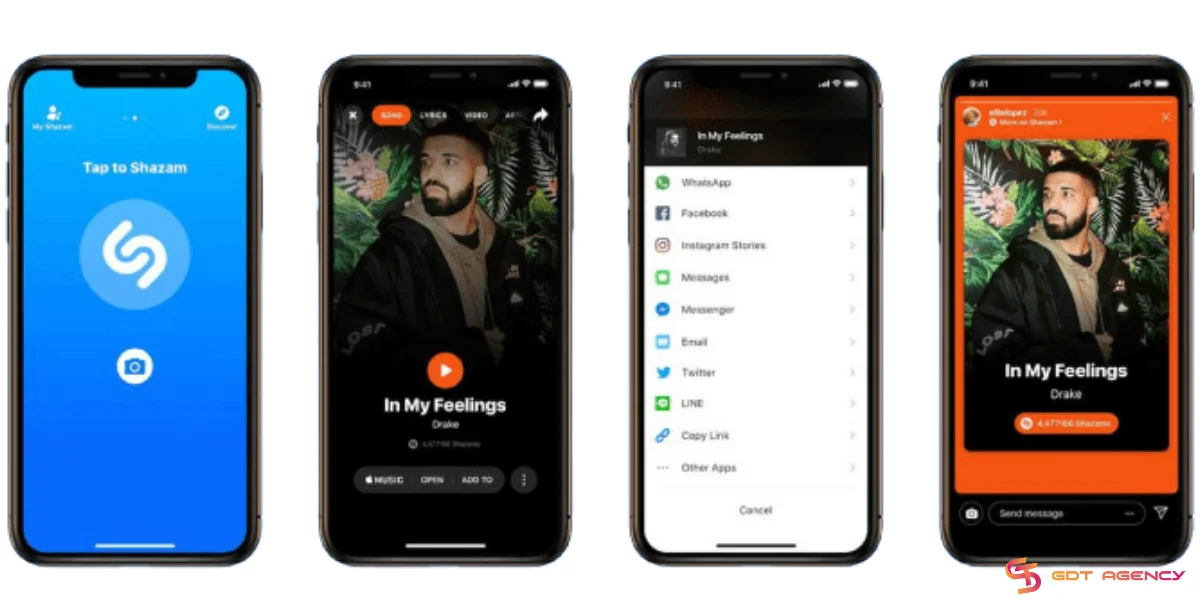 Add music from Shazam to Instagram stories