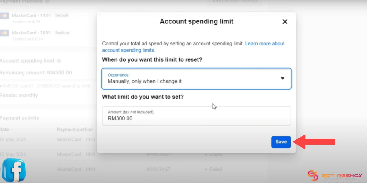 Set an account spending limit