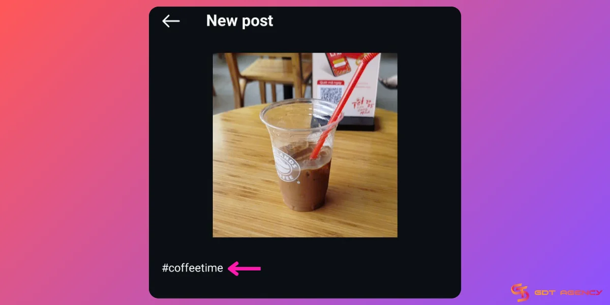 Add hashtags to post captions