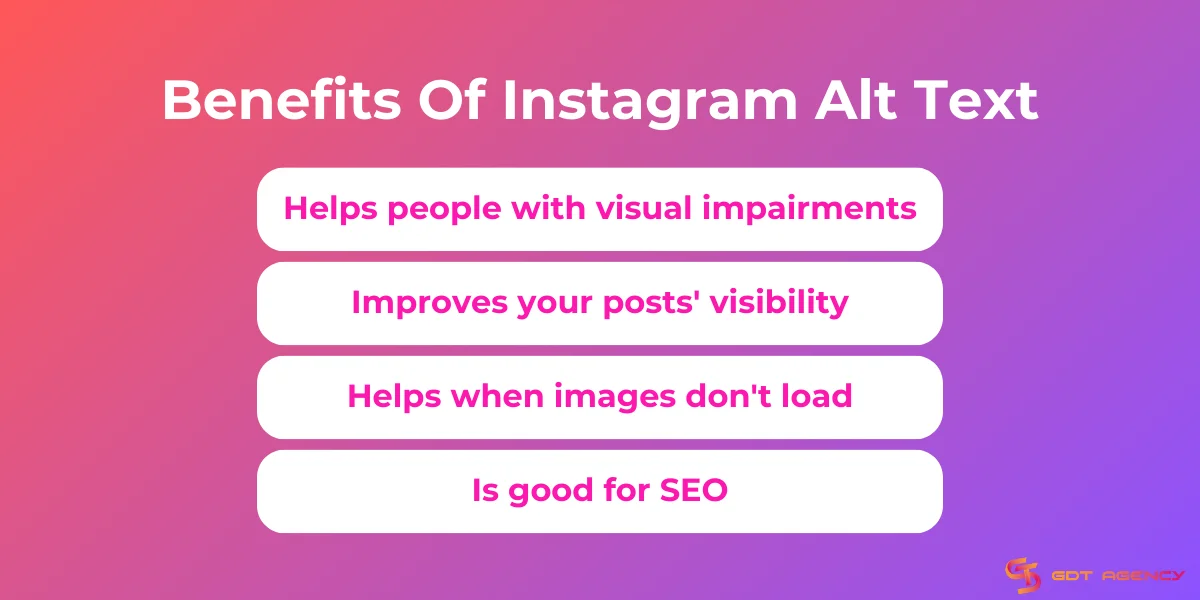 Benefits of Instagram alt text