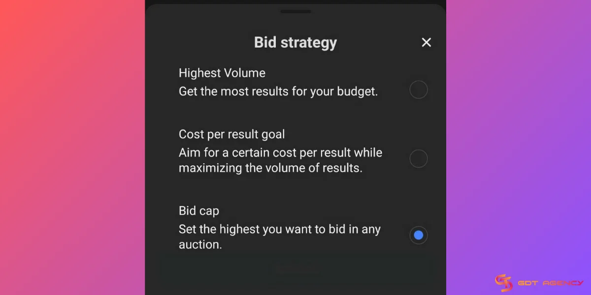 Bid strategy