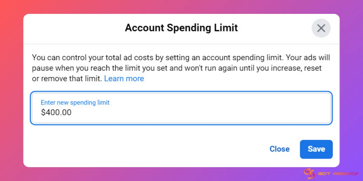 Enter the new spending limit (desktop)