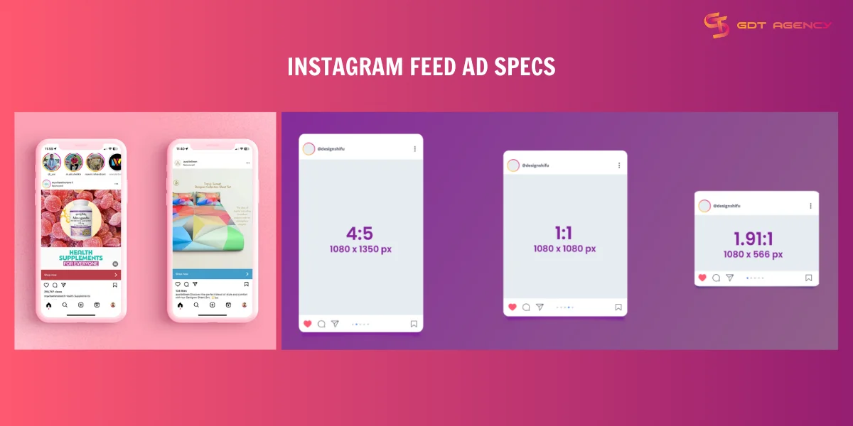 Instagram ad dimensions in feed