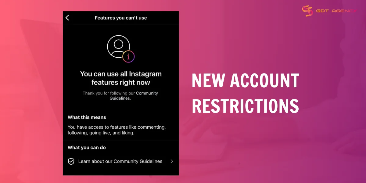 Instagram ad disabled due to new account restrictions