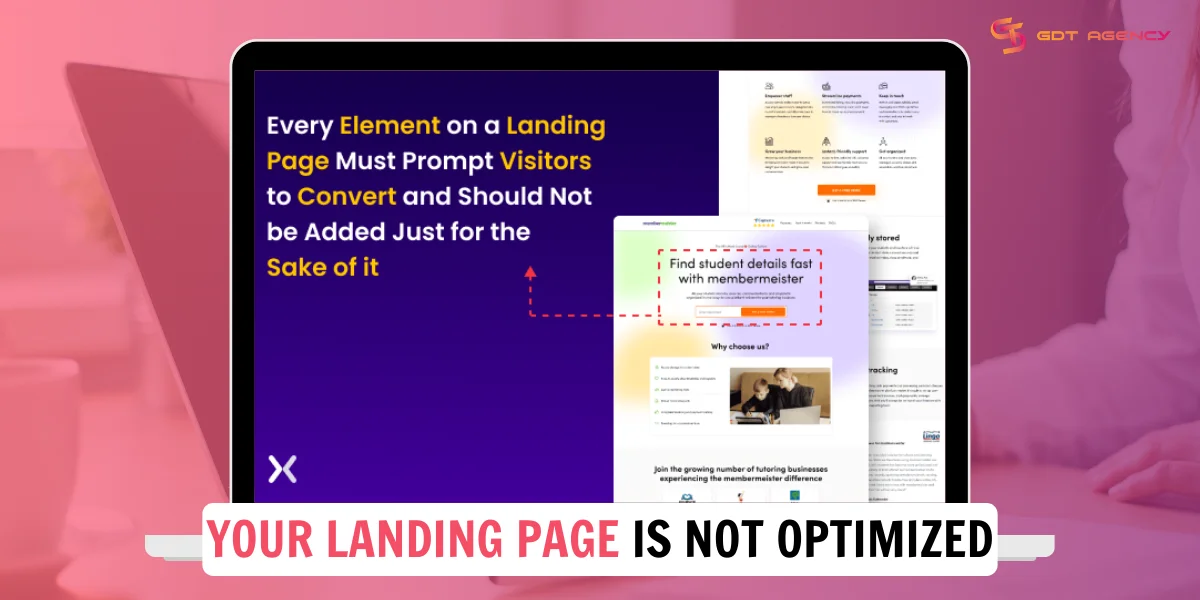 An unoptimized landing page ileads to Instagram ad status not delivering