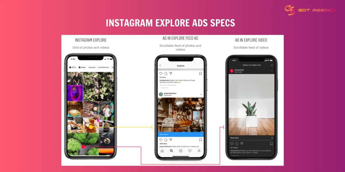 Instagram advertising specs for Explore ads