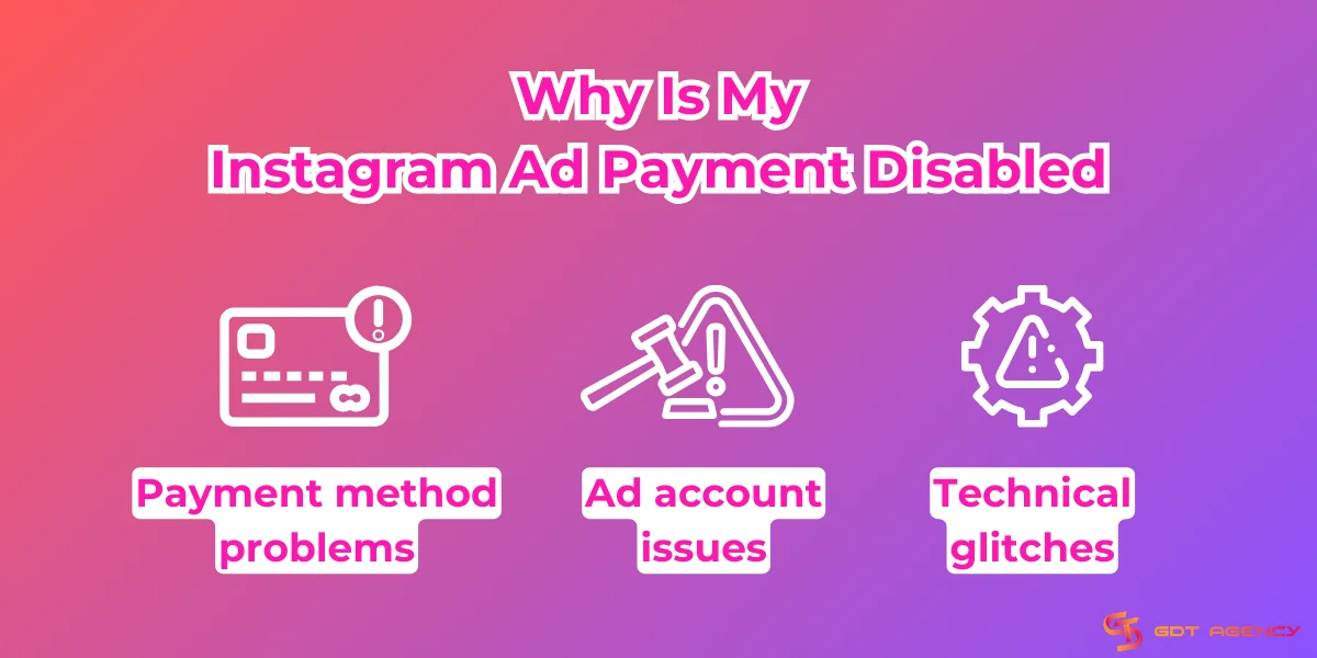 Reasons for a disabled Instagram ad payment