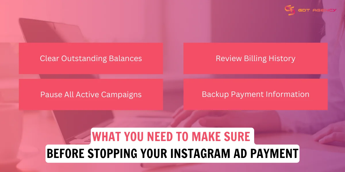 What you need to make sure before stopping Instagram ad payment?