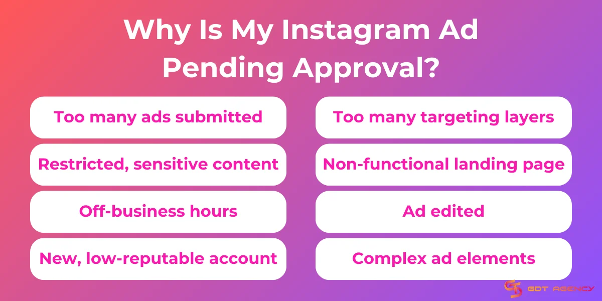 Why is my Instagram ad still pending approval?