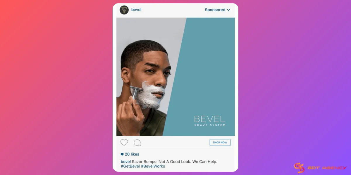 Bevel Instagram Ad Example for showcasing USP