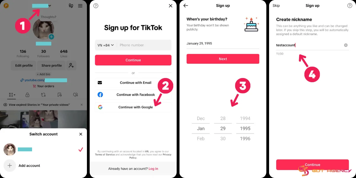 How to create multiple TikTok accounts