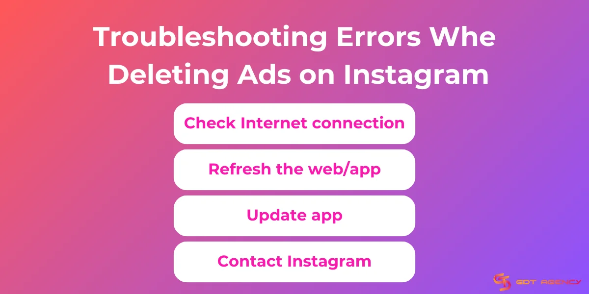 Troubleshooting Errors When Deleting Ads on Instagram