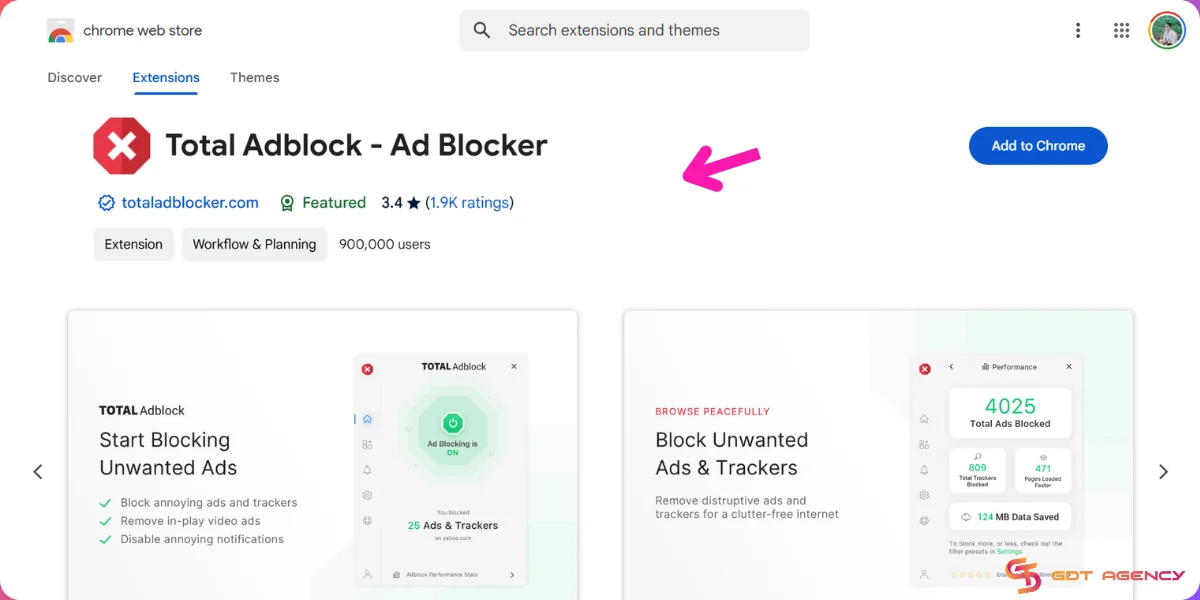 Use an Instagram ad blocker like Total Adblock