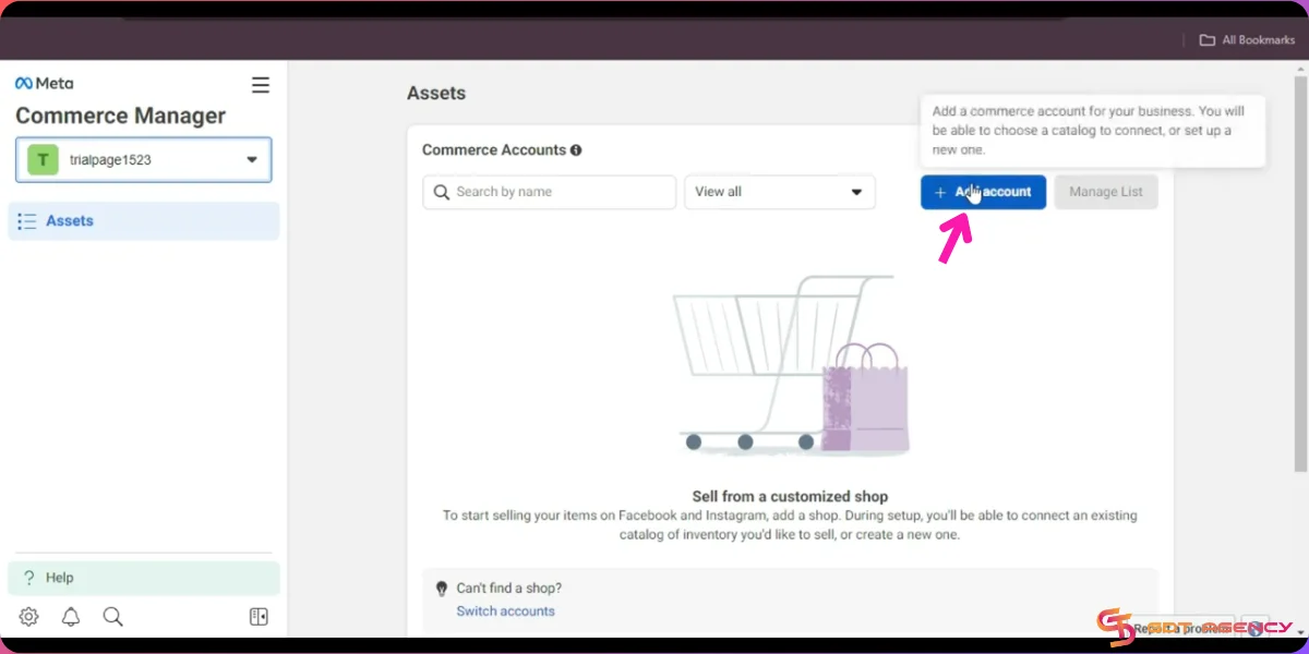 Step 4: Add a commerce account