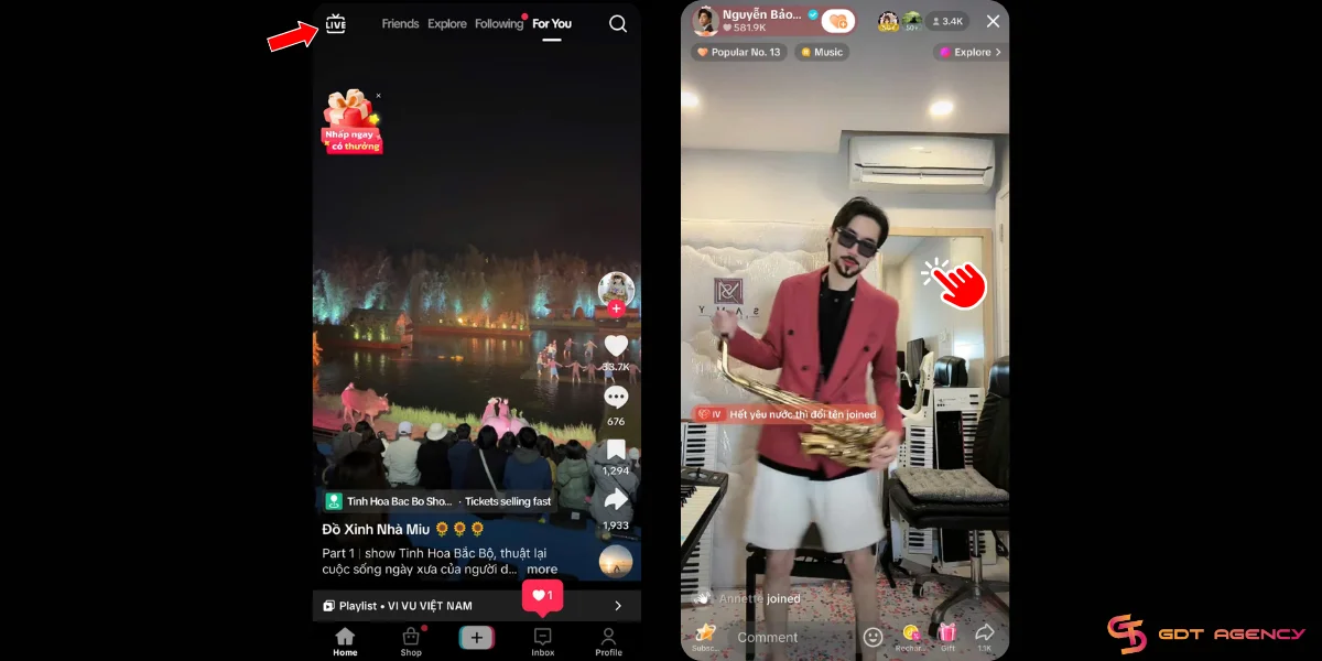 How to like a TikTok Live on mobile