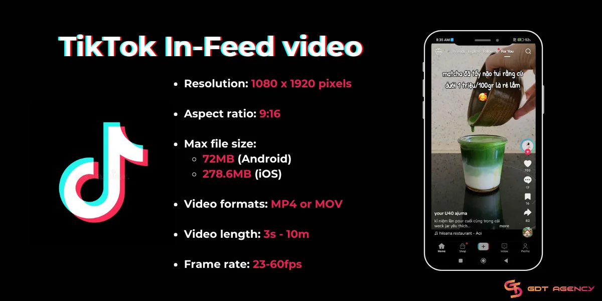 TikTok In-Feed video specs