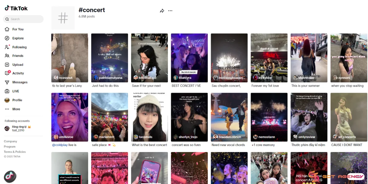 #concert hashtag