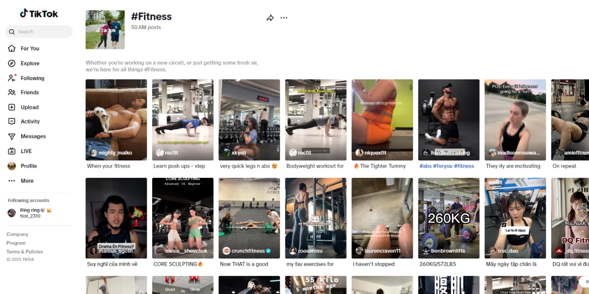 #fitness hashtag