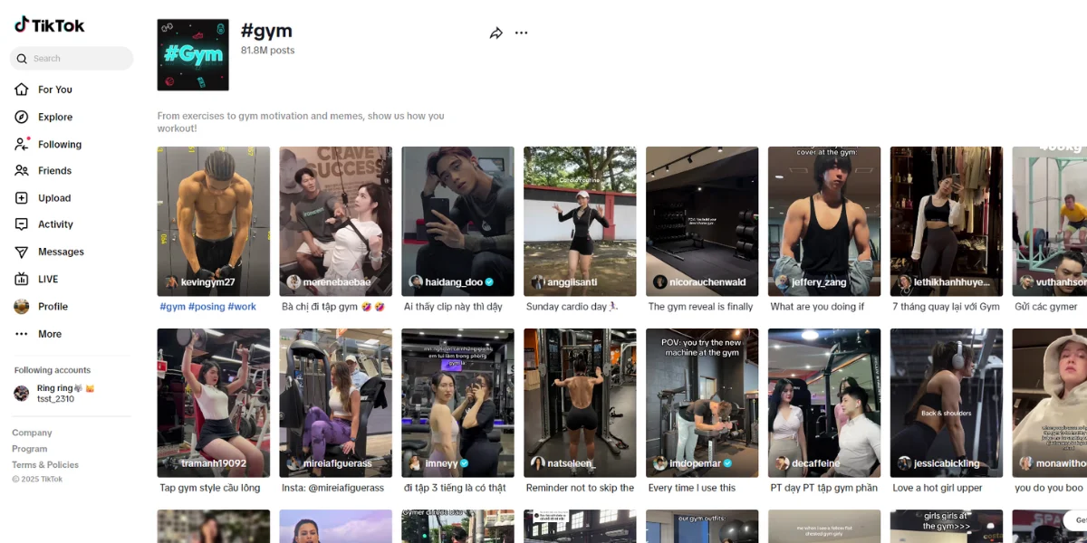 #gym hashtag