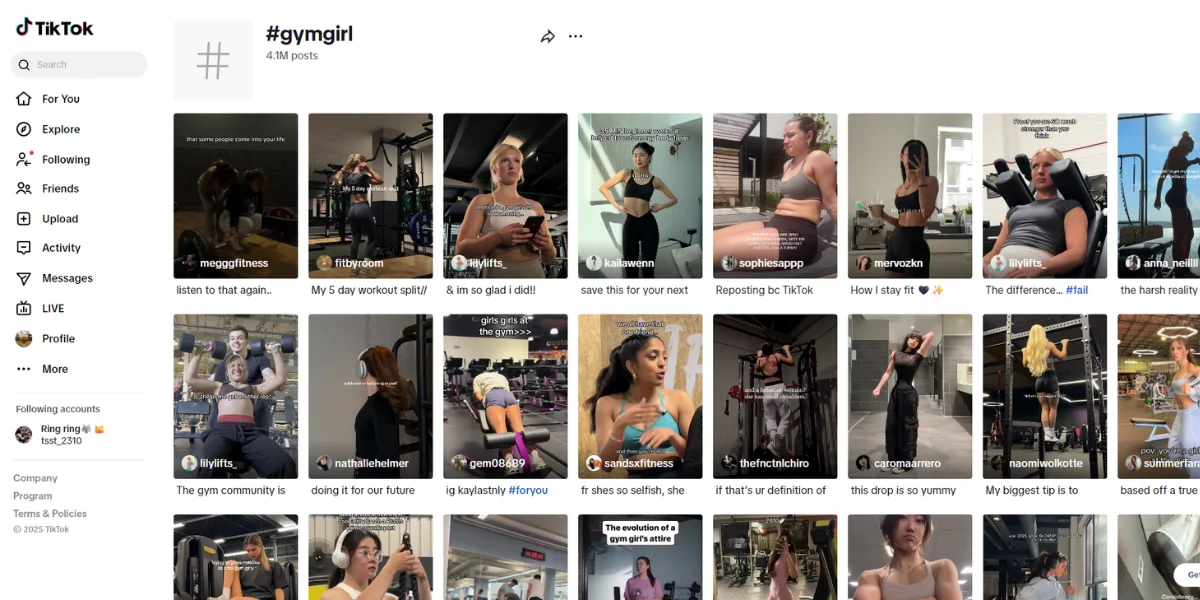 #gymgirl hashtag
