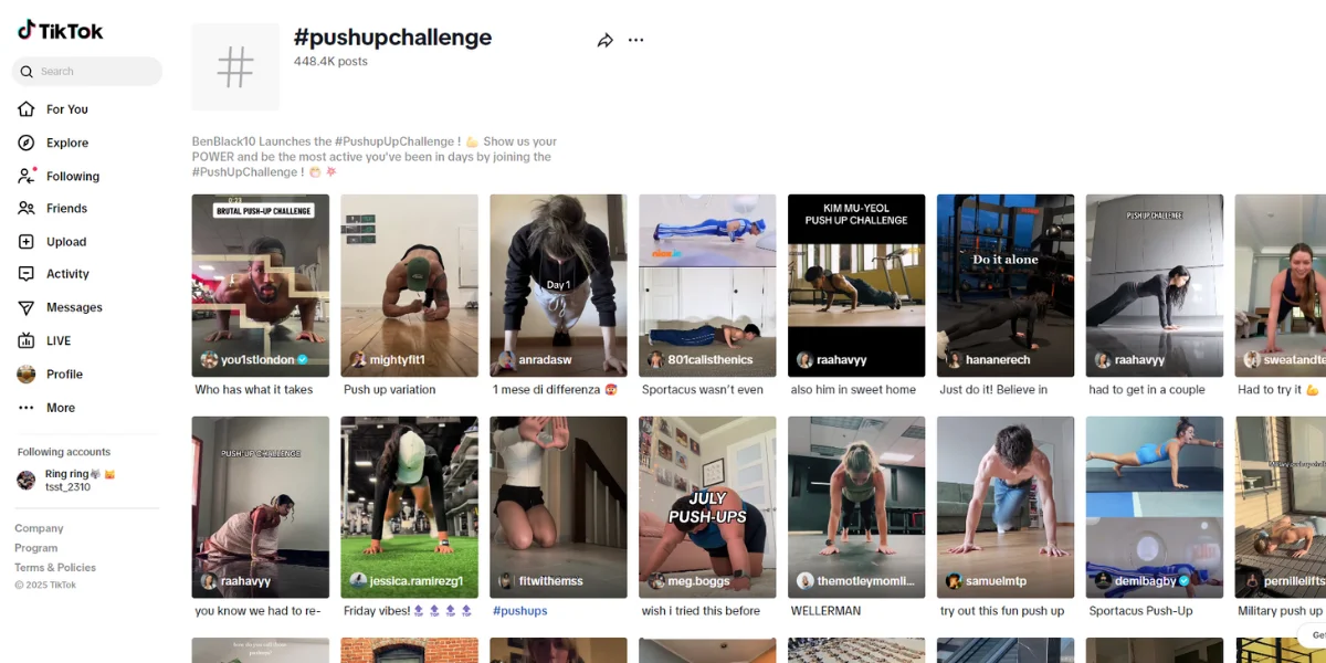 #pushupchallenge hashtag