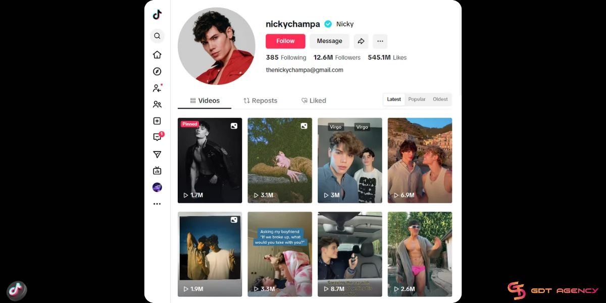 Top 16 Gay TikTok Influencers You Should Know In 2025 5 Nicky Champa