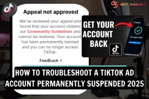 TikTok ad account permanently suspended