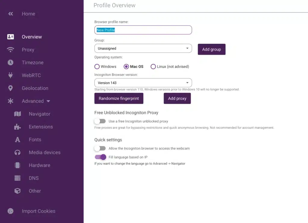 How To Manage Multiple Facebook and Instagram Ad Accounts with Incogniton 4 Fingerprint Customization