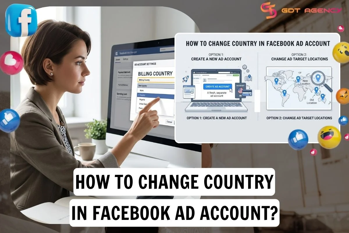 Can you change country in Facebook ad account? How to edit?