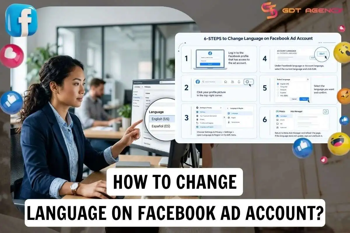 How to change language on Facebook ad account?